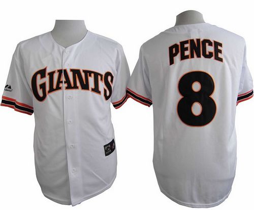 Giants #8 Hunter Pence White 1989 Turn Back The Clock Stitched MLB Jersey